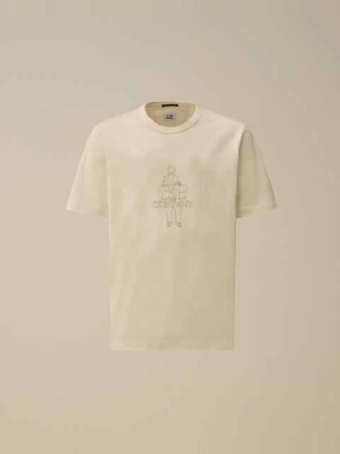 C.P. Company Mercerized 30/2 Jersey Twisted Short Sleeve Logo T-Shirt