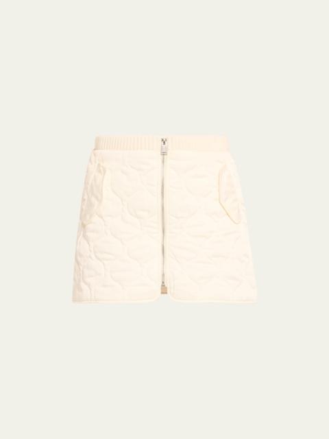 Ripley Quilted Combo Knit Mini Skirt