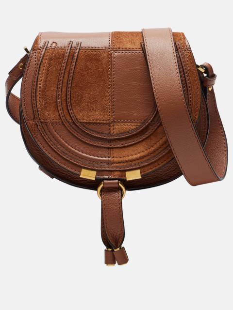 Chloé Marcie Small leather and suede crossbody bag