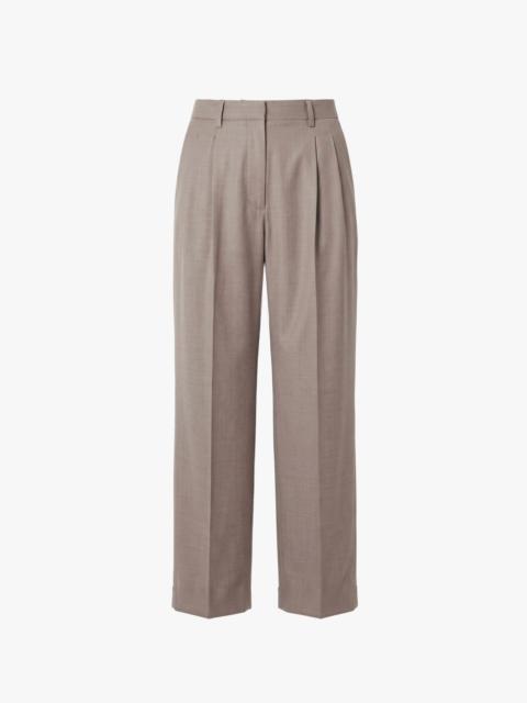 Victoria Beckham Pleated Trouser In Ore