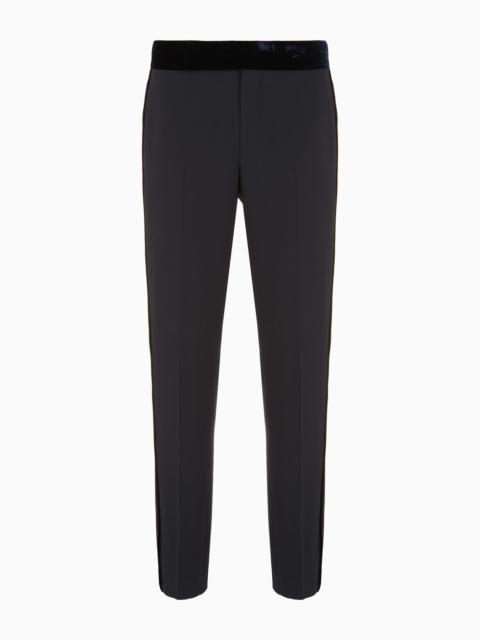 GIORGIO ARMANI Giorgio’s wool-crêpe and velvet trousers