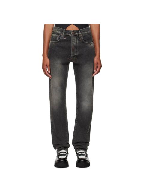 Moschino Black Faded Jeans