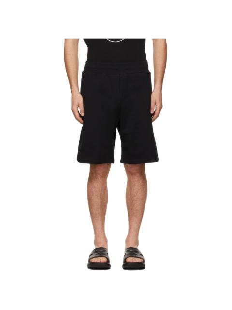 Moschino Black Logo Patch Shorts
