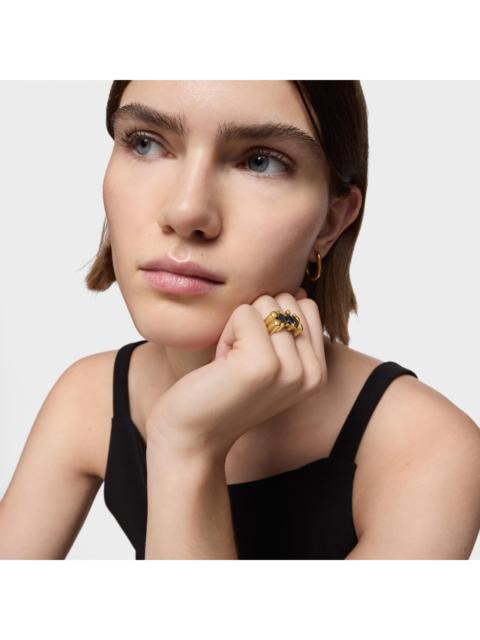 TOUS Medium 18K gold vermeil and onyx bear motif Ring Color Bear