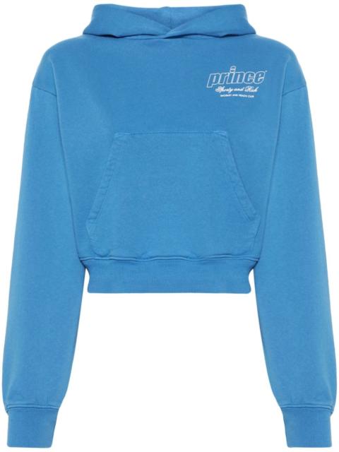 Sporty & Rich logo-printed cropped hoodie