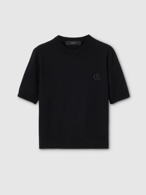 GUCCI Knit wool top with embroidery