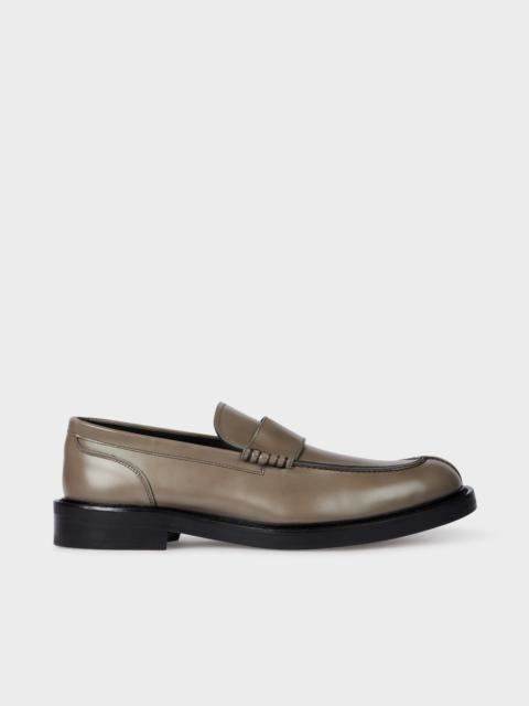 Paul Smith Grey Leather 'Rossini' Loafers