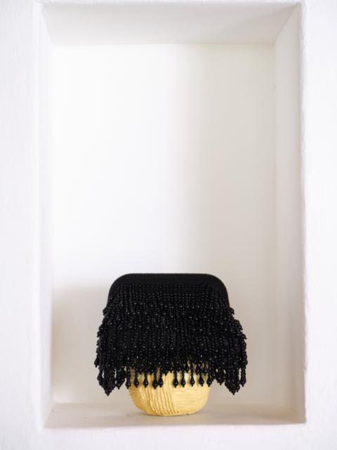 SIMONMILLER Beaded Drop Clutch In Black