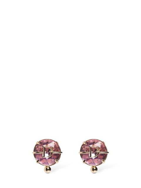 D2 crystal clip-on earrings
