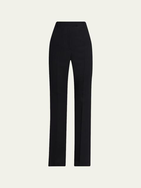 Alexander McQueen High-Rise Straight-Leg Wool Trousers