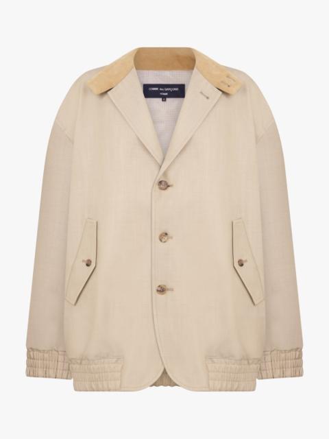 Comme des Garçons Homme MOHAIR TWILL BLAZER | BEIGE
