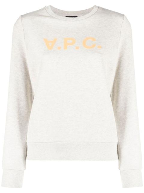 A.P.C. logo-print long-sleeve sweatshirt