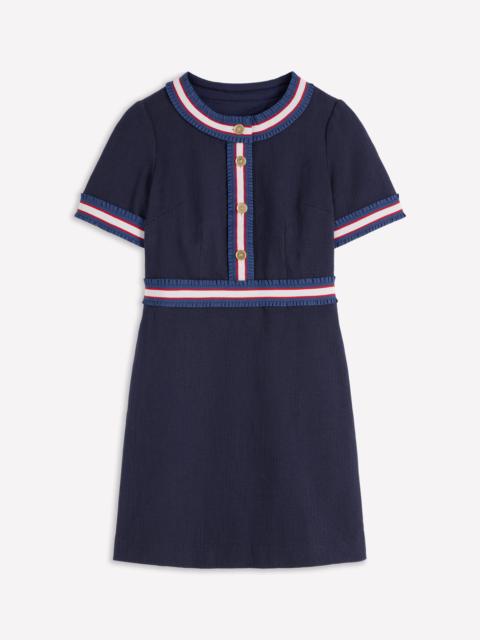 BODEN Button Short Dress-Navy