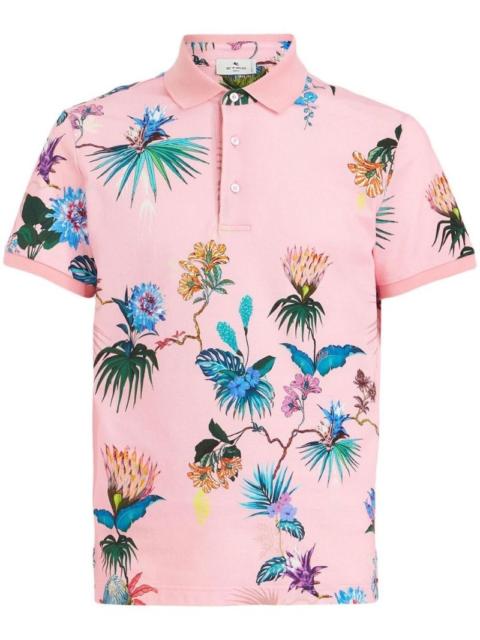 Etro floral-print polo shirt