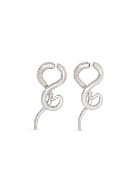 snake-shaped drop earrings