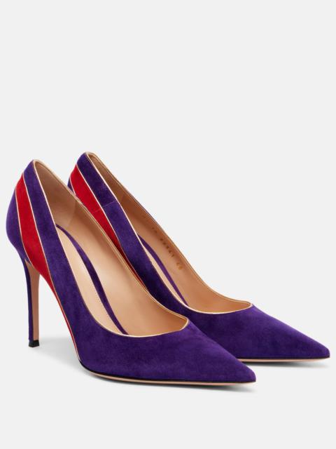Gianvito Rossi Pointy 95 suede pumps