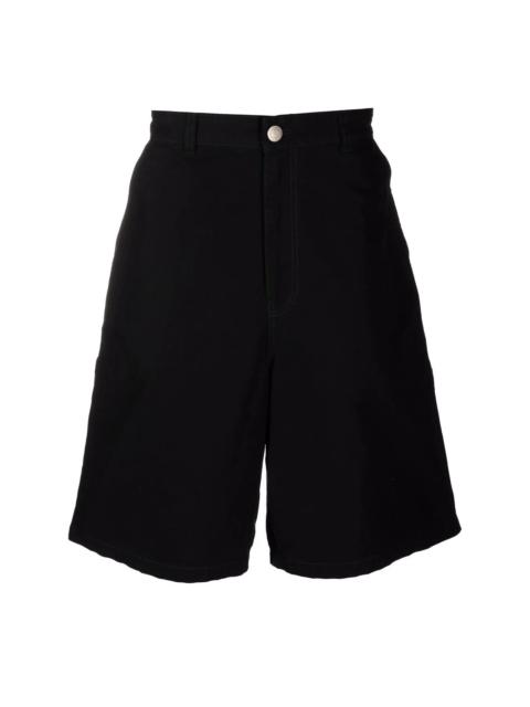 wide-leg cotton shorts
