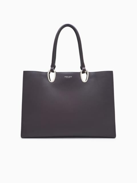 GIORGIO ARMANI MEDIUM SHOPPER BAG IN LEATHER