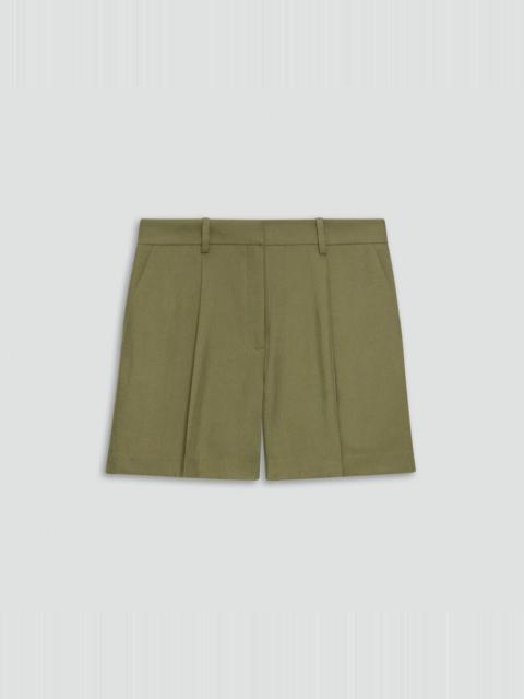 Theory Fluid Pleat Short in Washed Twill