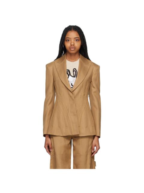 Stella McCartney Tan Corset Blazer