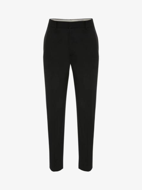 Alexander McQueen Tailored Cigarette Trousers in Black