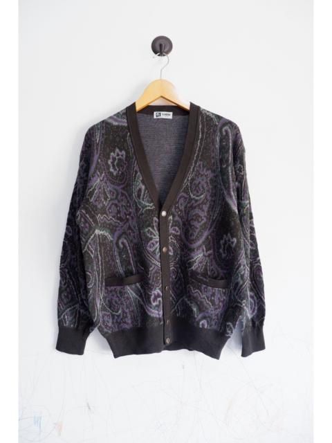 Other brands Japanese Brand - Vintage Jacquard Paisley Knit Cardigan