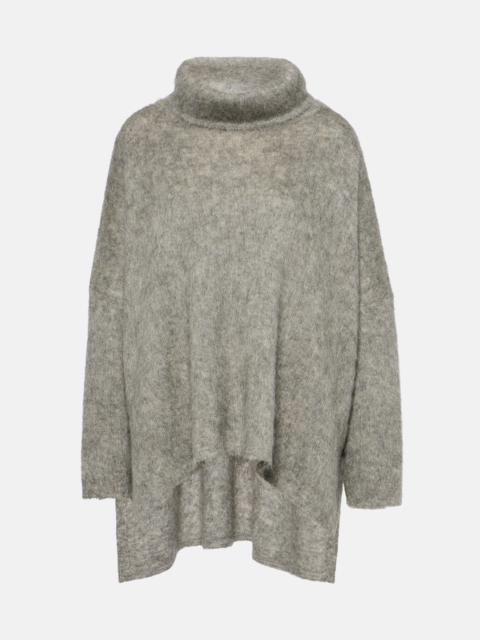 Mockneck mohair-blend sweater