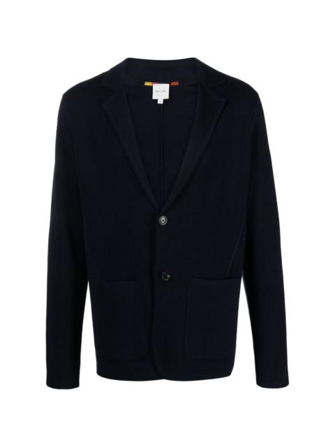 Paul Smith single-breasted merino-wool knitted jacket