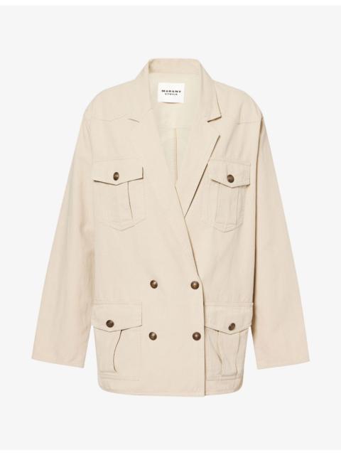 Isabel Marant Étoile Nevala Notch-Lapels Cotton And Linen Jacket
