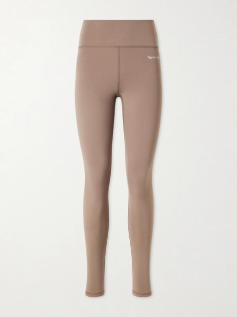 Sporty & Rich Logo-print Stretch-jersey High-rise Leggings