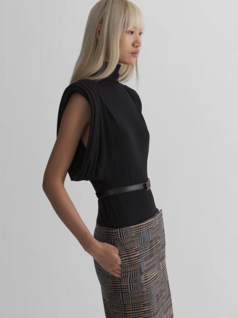 MUGLER black jersey frame top
