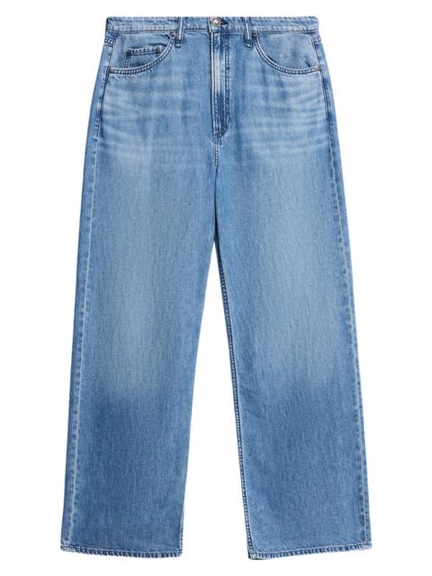 rag & bone Women's Featherweight Logan Wide-Leg Jeans - River