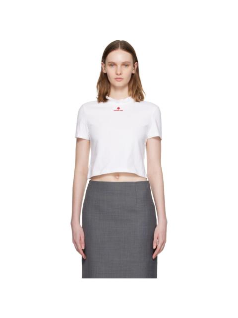 SHUSHU/TONG White Wave Lace Collar T-shirt