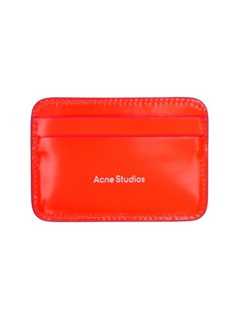 Acne Studios Orange Leather Card Holder