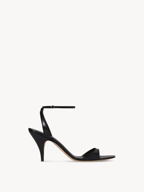 The Row Vika Ankle Strap Heel in Leather