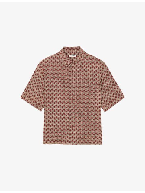 Sandro Graphic Rope-Print loose-Fit Woven Shirt
