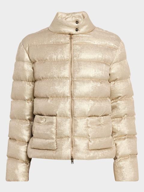 Herno Metallic Short Down Puffer Jacket