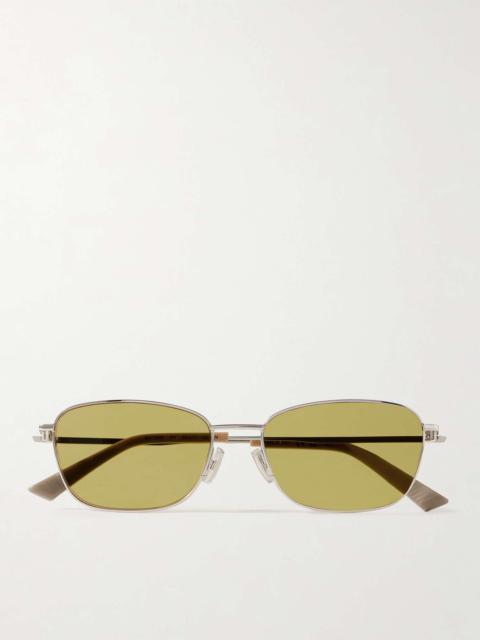 Square-frame gold-tone sunglasses