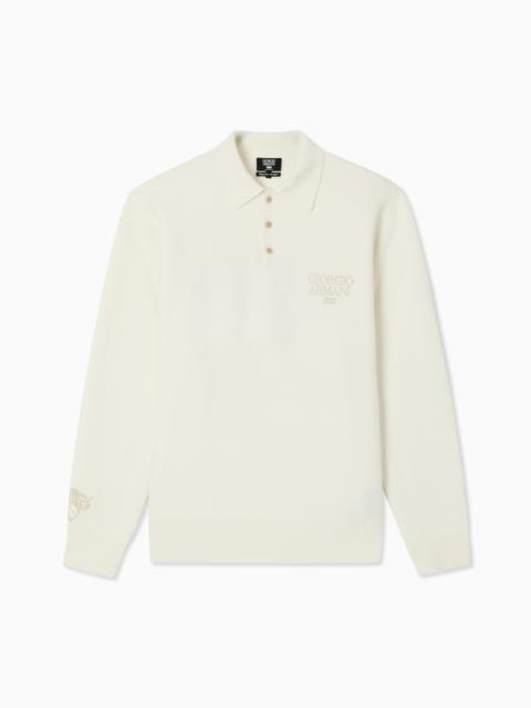 GIORGIO ARMANI LONG-SLEEVE CASHMERE POLO KITH FOR KNICKS