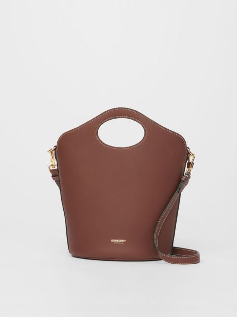 Burberry Small Leather Pocket Bucket Bag