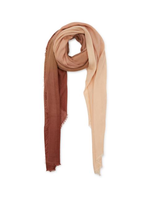 FRAYED AMANTINA GRADIENT-EFFECT WOOL BLEND SCARF
