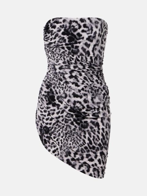 NORMA KAMALI Diana Pickleball leopard-print minidress