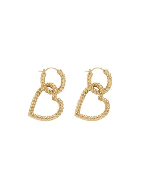ALÉMAIS Django Rope Heart Hoop Earrings