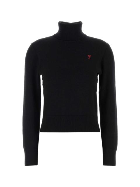 AMI Paris Black Wool Sweater
