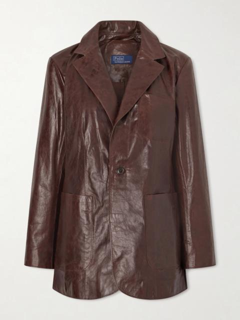 Polo Ralph Lauren Glossed-leather Blazer
