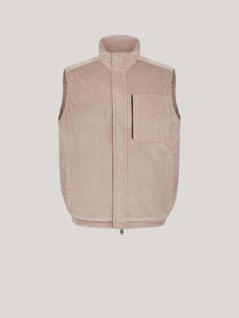 Canali BEIGE PADDED WATER-REPELLENT TREATED PURE COTTON VEST