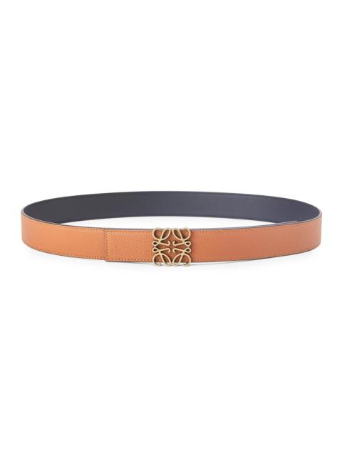 Loewe Men's Reversible Anagram Belt - Tan Black Old Gold