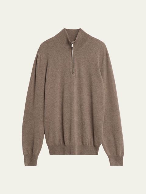 Brunello Cucinelli Men's Cashmere Quarter-Zip Sweater