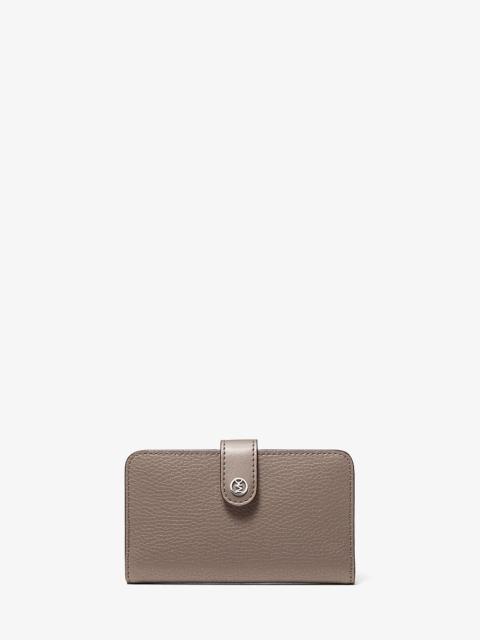 MICHAEL KORS Jet Set Travel Medium Pebbled Leather Wallet