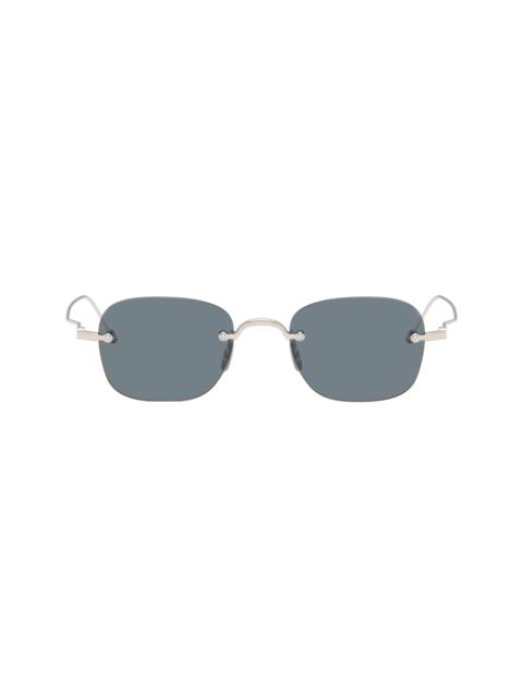 Thom Browne Silver Rectangular Rimless Sunglasses